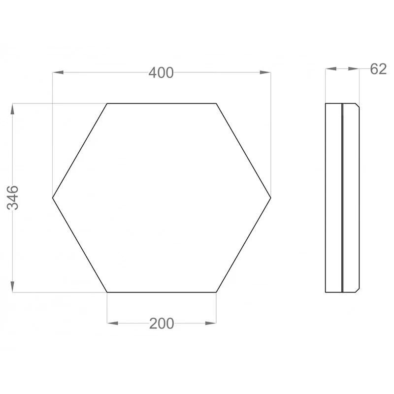 FLUFFO IZO Hexa Edge M Wall panel - Image 3